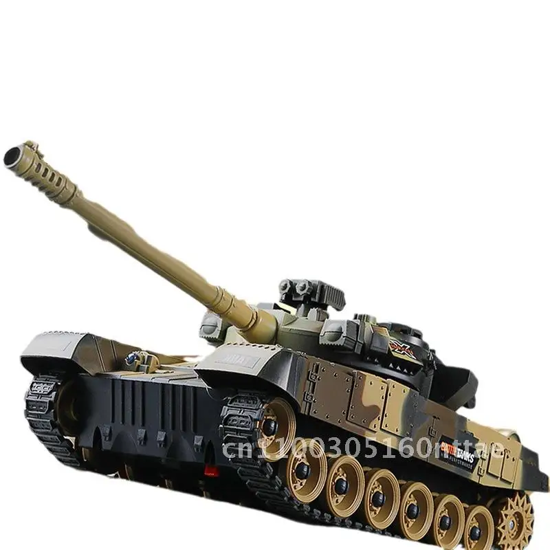 Pista de brinquedo tanque de controle remoto modelo militar carro de brinquedo infantil de 9 canais com efeito de iluminação