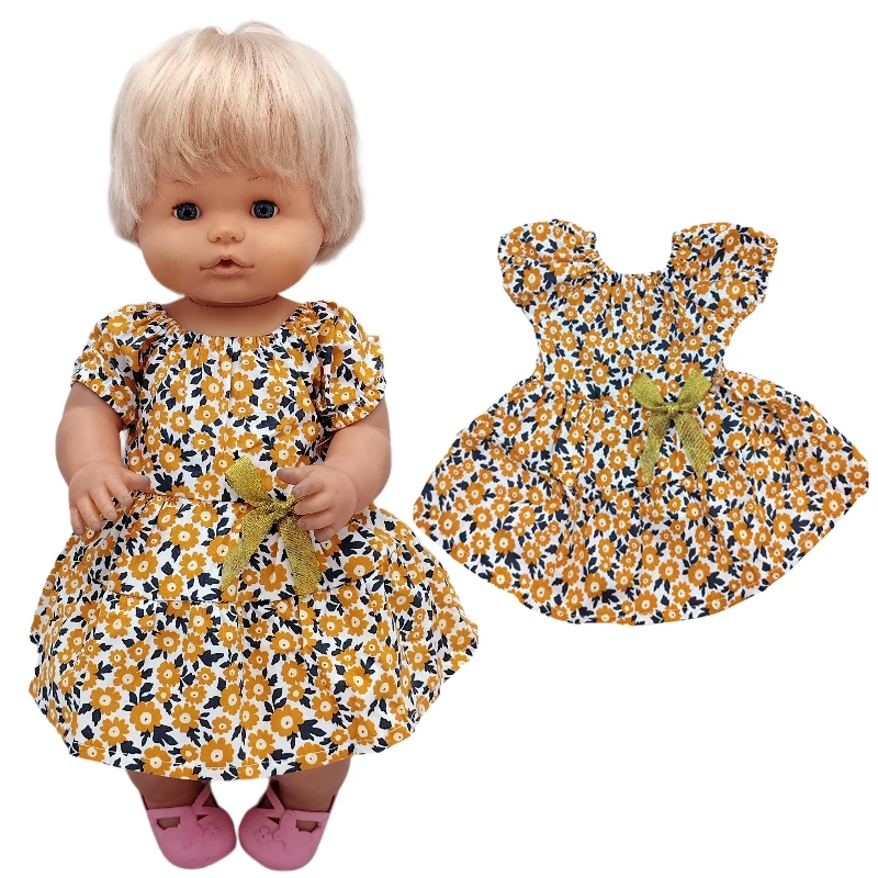 เสื้อผ้าตุ๊กตาทารกเกิดใหม่ขนาด40ซม. ชุดเจ้าหญิงสีฟ้าม่วงเสื้อผ้าตุ๊กตา17"