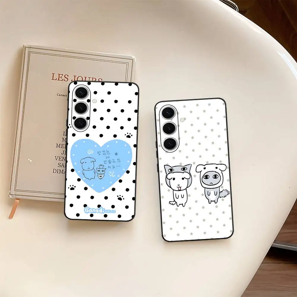 Cartoon Ganadi Puppy Phone Case For Samsung S 24 Fe 25 Ultra Plus 20 Lite 21 30 22 23 24 22 Ultra 5G Fundas