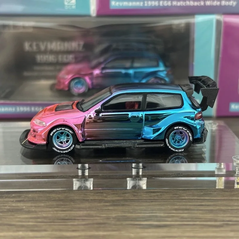 新入荷 Dcm 1:64 ホンダ シビック EG6 Hec 限定版 スタック改造車 合金 ミニチュア ダイキャスト オーナメント カスタム おもちゃ