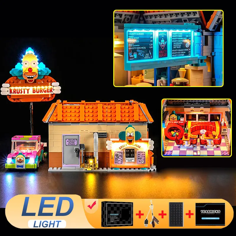

LED Light Kit For LEGO Krusty Burger 10352 Decorative Lamp DIY Toy Gift (Not Include Building Block Bricks Sets Model)