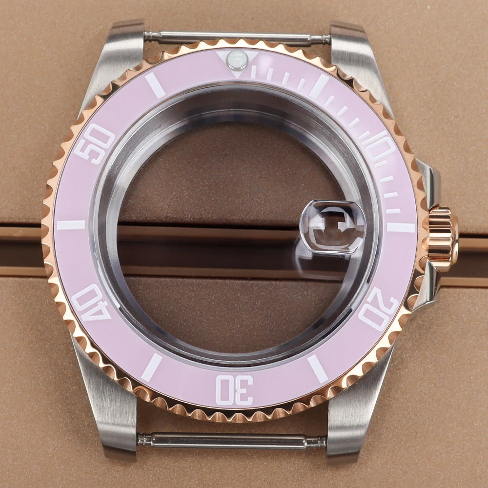 NH34 40mm 200M Waterproof Watch Case Sapphire Glass For SUB GMT NH35 NH36 NH38 NH34 4R NH72 Miyota8215 2824 Movement 28.5mm Dial