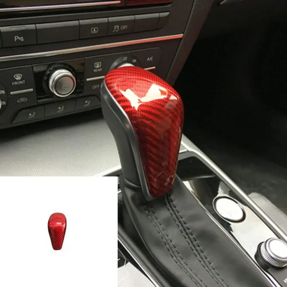 

Red Carbon Fiber Gear Shift Knob Cover Fit for Audi 2015-2018 A6 A7 S6 S7 A6 allroad