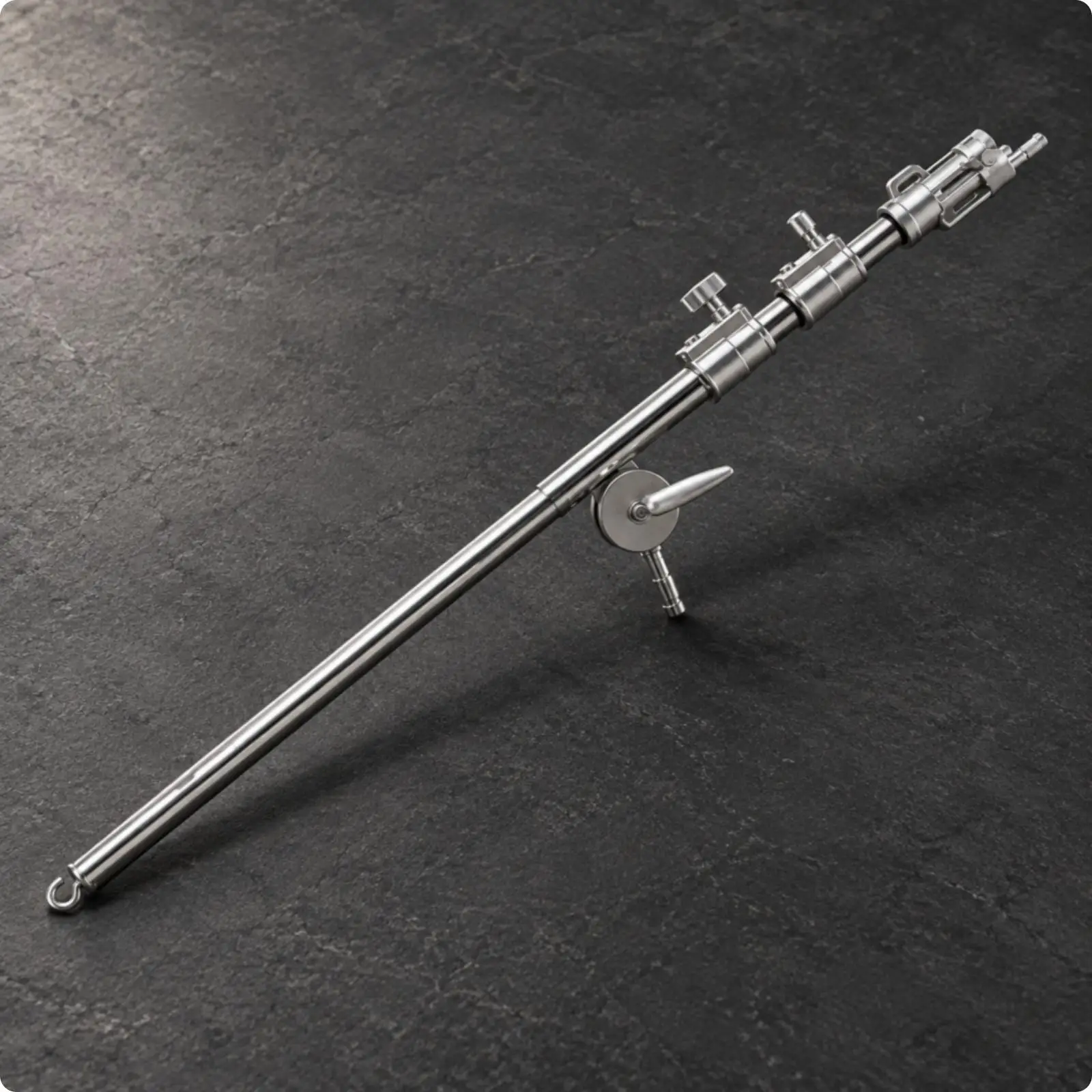 Articulated Camera Arm Bracket Metal Cylindrical Sections for Flexible Studio Equipment Arrangement