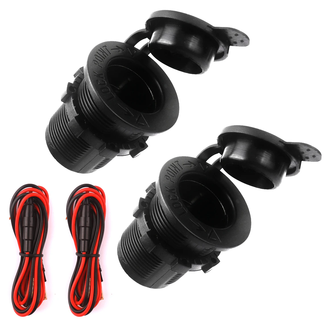 1/2pcs Car Cigarette lighter Socket 12V 24V Adapte Plug Motorcycles Cigar Jack Multi Socket For Marine Boat Motorcycle Truck