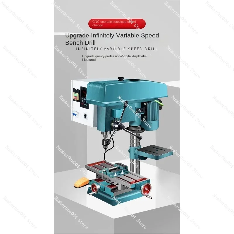 Bench drill 220V bed drilling, tapping, milling three-purpose high-power multi-functional small household