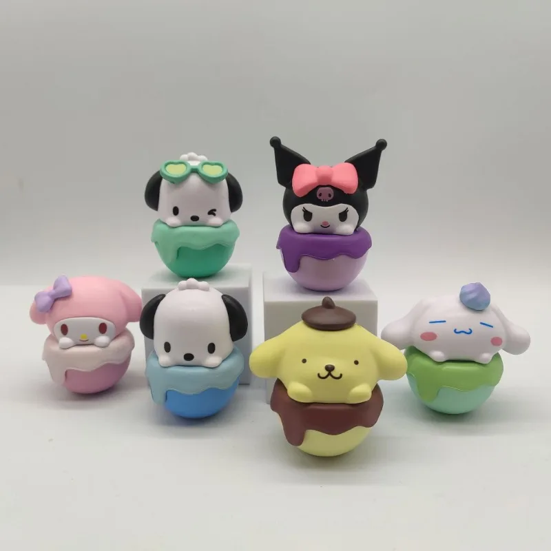 

6 см мини Sanrio фигурен кукла Kuromi Melody Cinnamoroll pachacco украшение для торта модель настольная игрушка подарок на день рождения