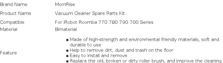 For iRobot Roomba 770 780 790 700 Series Accessories Spare Parts Vacuum Cleaner Replacement Kit Bristle Side Brush HEPA FILTER