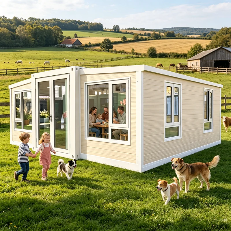 Custom Foldable 20ft Container House Fruit Farm Seasonal Worker Dormitory Heat‑Insulated Portable Cabin For Harvest Working Team