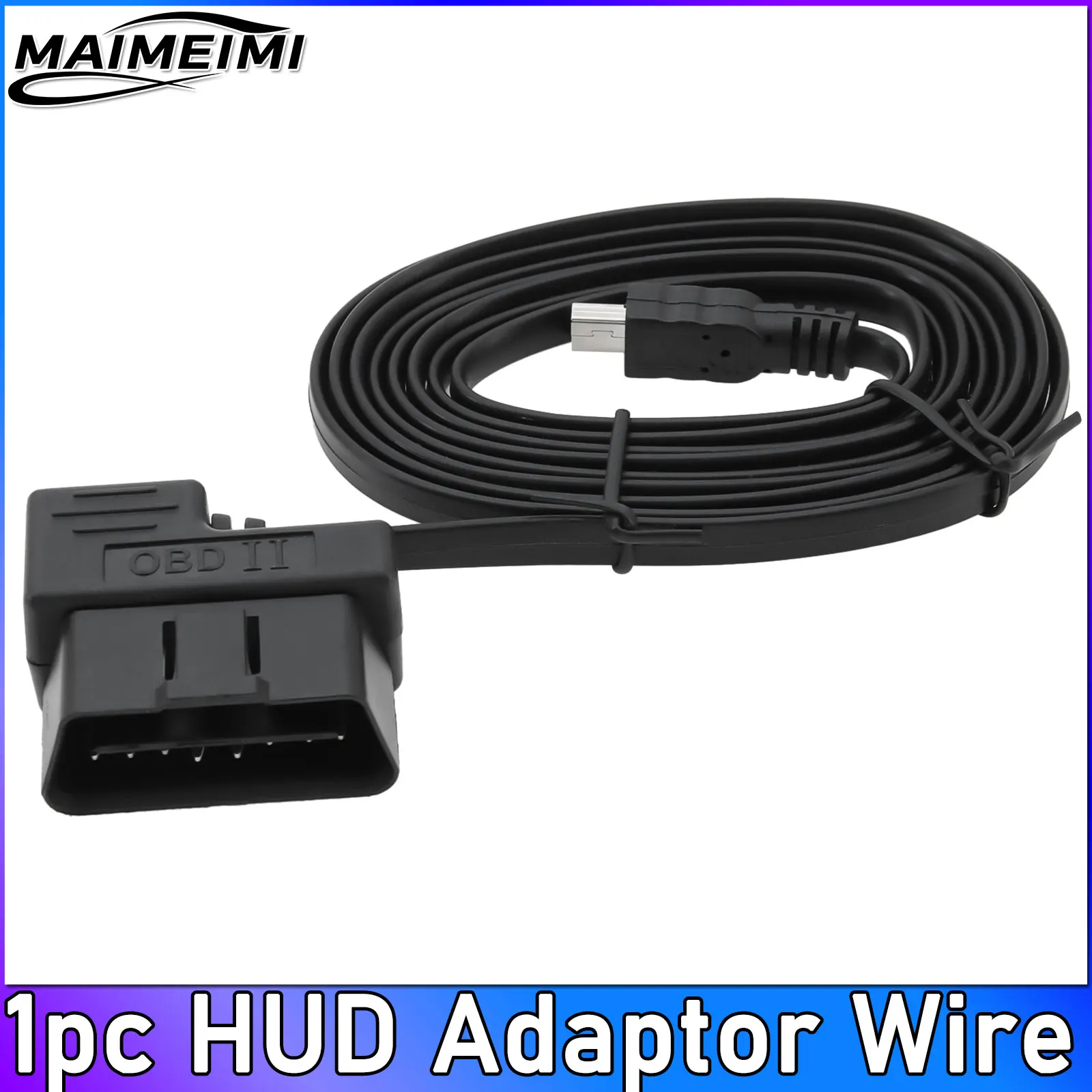 Car OBD Hardwire Kit 1.7m OBD II OBD 2 7 8 16 Pin Cable For Car HUD Head Up Display OBD2  Diagnostic Adaptor Wire