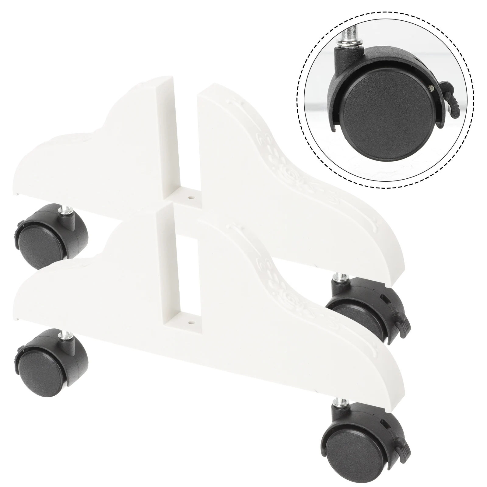 

2 Pcs Screen Divider Base Thickened Plastic Feet with Wheels for Home Office Foldable Dividers Stand Clamps Supply Room Privacy