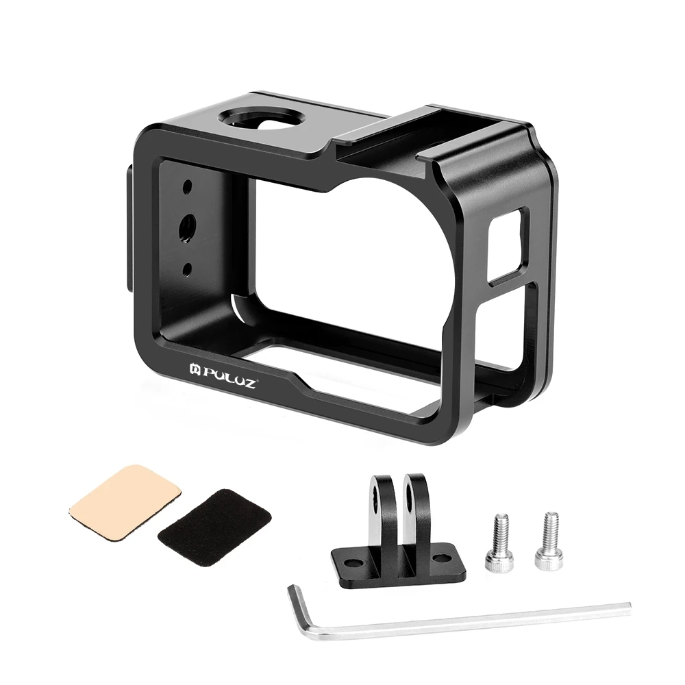 

PULUZ Auminum Alloy CNC Cage Expansion Adapter Frame For DJI Osmo Action 5 Pro Case with Cold Shoe Accessories