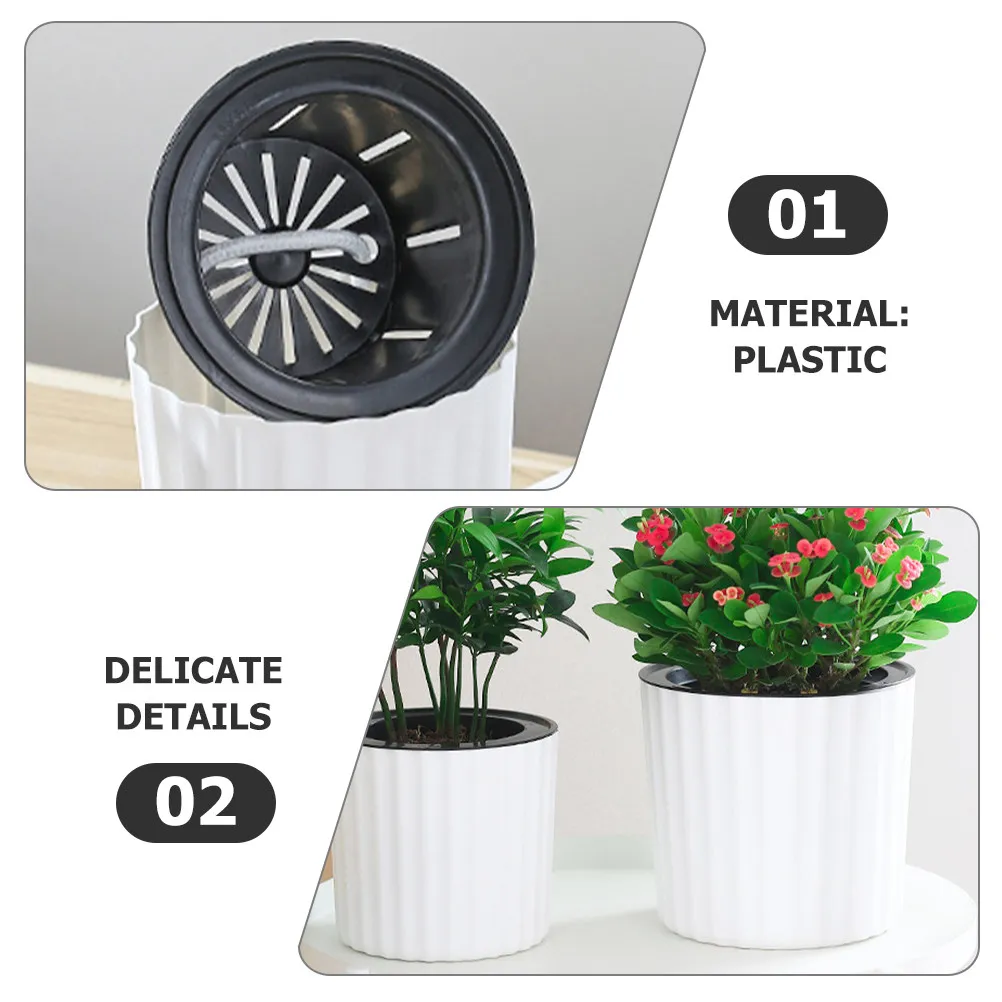 4Pcs Self Watering Flower Pots for Succulents Indoor Plants Automatic Moisture Control Planter Containers Sturdy Breakage Proof