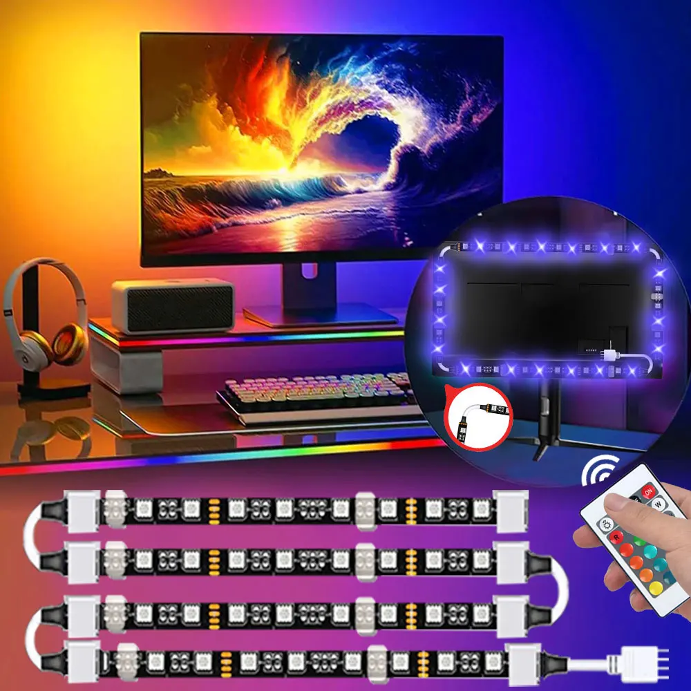USB 5V RGB TV Led Backlight Strip 30Leds/M Led Lighting with Remote Diy Colors Led Lightings For 49/49/55/58 Inch TV Lighting