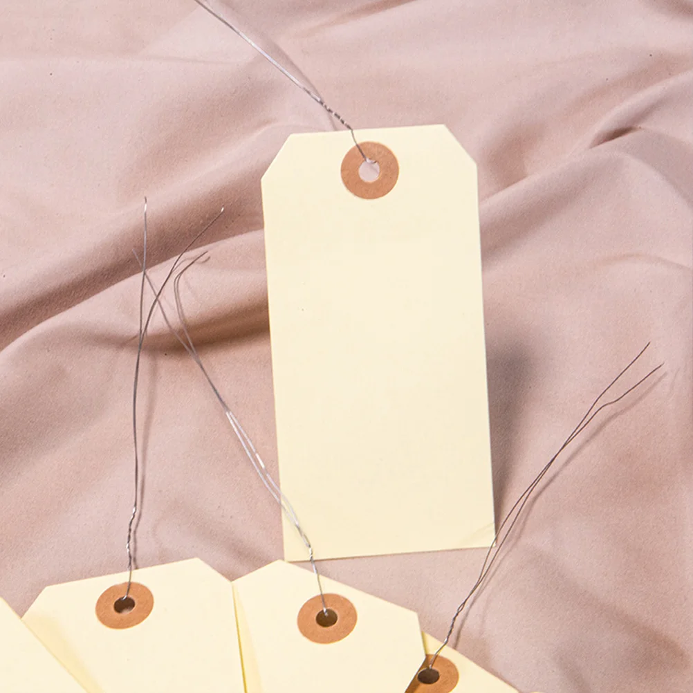 Blank Wire Cardstock Shipping Tag, papel Pendurar Tags, Inventário Tags, Grandes Tags, Embalagem Inventário Bagagem