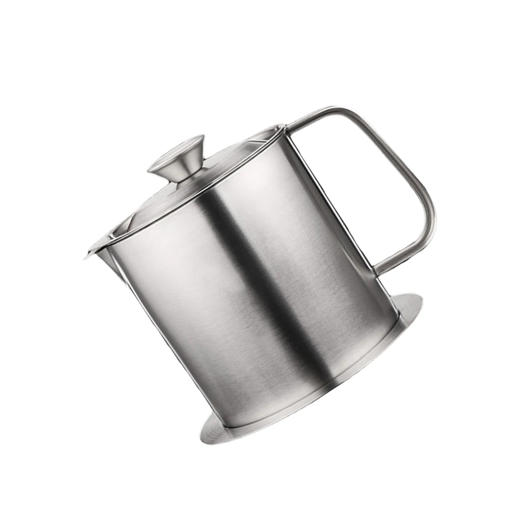 

1000Ml Stainless Steel Pot Leakproof Storage Can Kitchen Supplies Oil Container For Home Restaurant Use Dust-Proof Anti-Drip