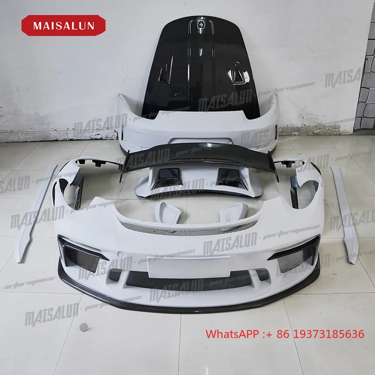 GT3 RS Style Carbon Fiber Bodykit for Porsche 911 991.2 GT3RS Car Bumpers Front Bumper Rear Bumper Side Skirt Spoiler