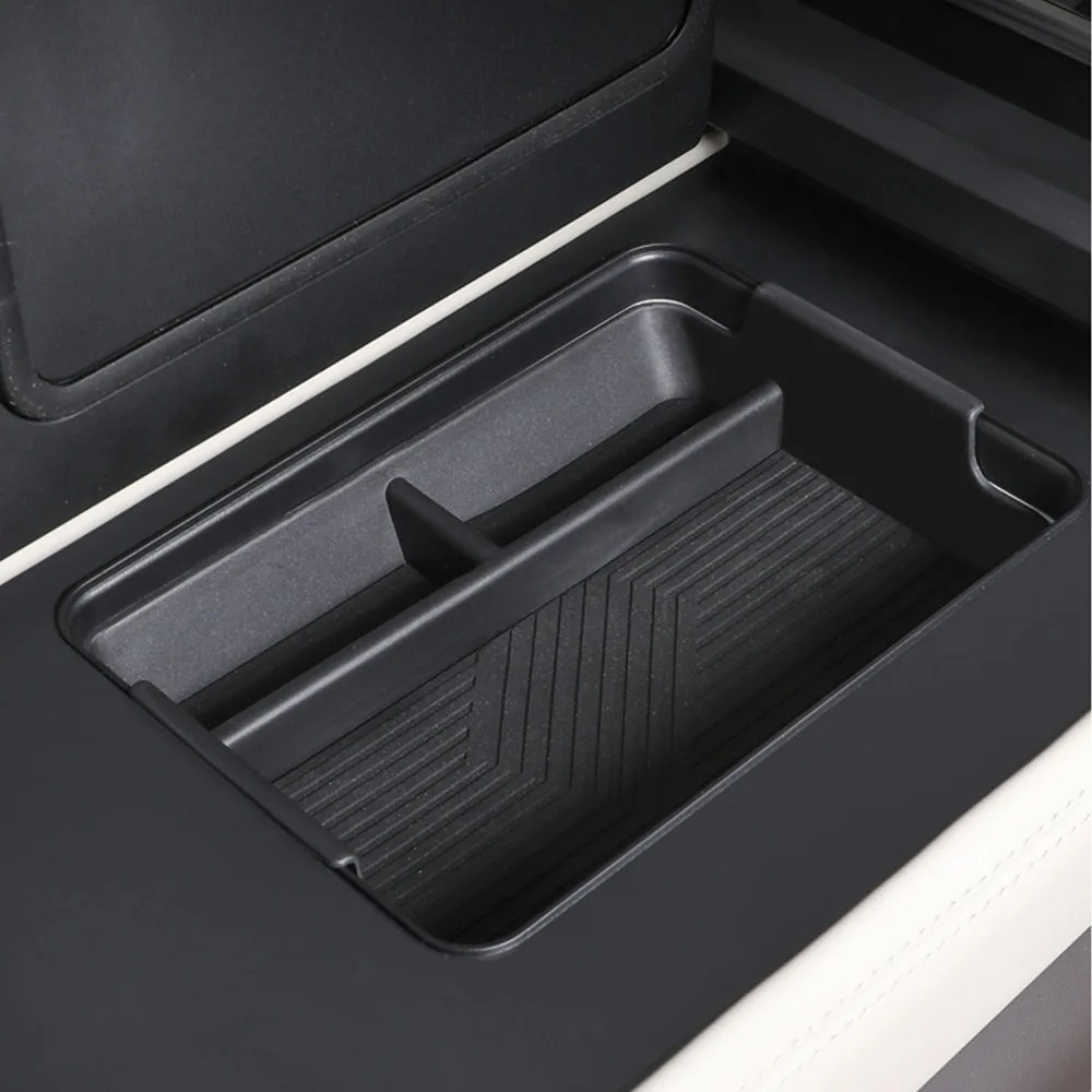 ل Denza N9 صندوق تخزين مادة السيليكون خلف الشاشة الداخلية تعديل لوازم وحدة التحكم المركزية صندوق تخزين سفلي #5