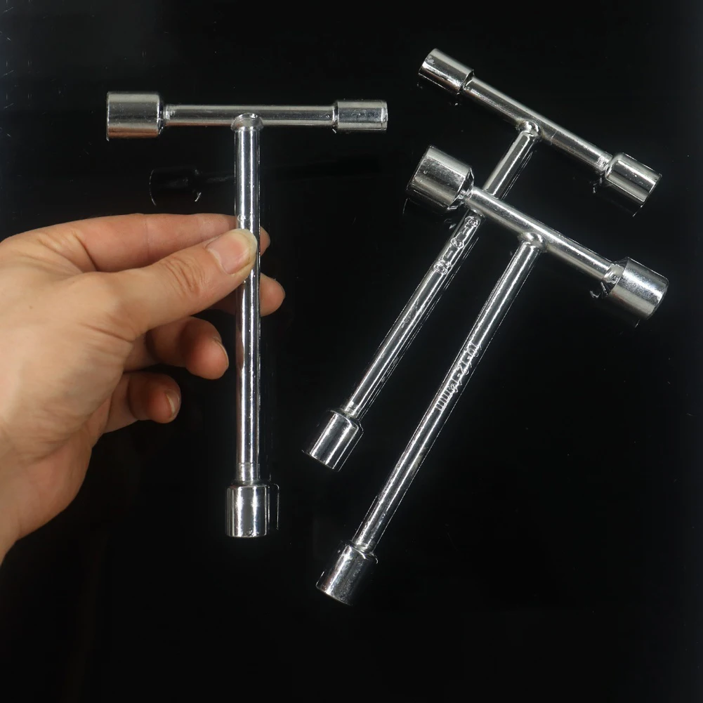 1 個 8-19 ミリメートル 3 ウェイソケットレンチ修理レンチツールポータブル T ハンドルレンチ多機能サイクリング修復ツール