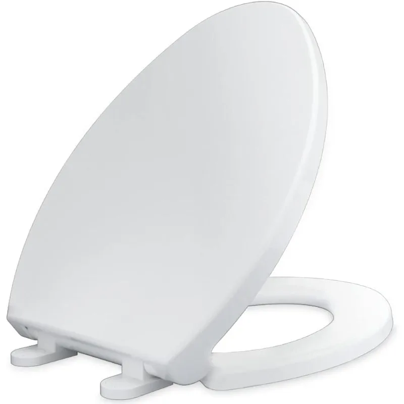 

Elongated Toilet Seat Slow Close, Easy to Install and Clean, Durable Plastic, White, Replacement Toilet Seats