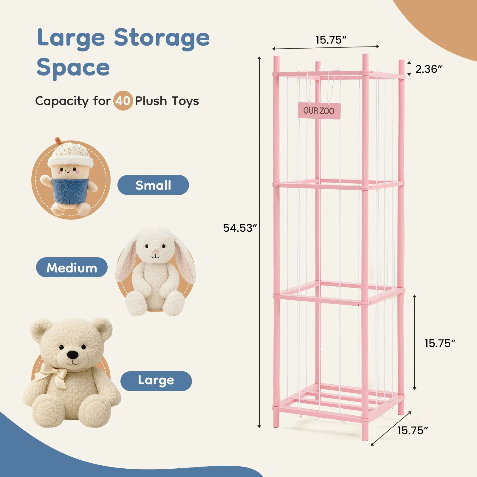 

Wooden Toy Storage Rack, Suitable for Saving Space in Children's Rooms, Bedrooms, Baby Rooms, and Children's Activity Rooms