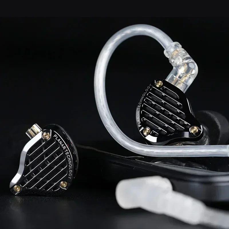 KZ-PR3 In-Ear HiFi Fones De Ouvido, Planar Driver, Fones De Ouvido, Wired Bass Monitor Earbuds, Esporte Headset, PR3 HIFI Fones De Ouvido, 13,2 milímetros