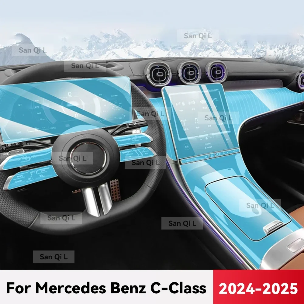 

Для Mercedes Benz C Class 2024 2025 ТПУ автомобильный навигационный экран пленка коробка передач защитная наклейка против царапин аксессуары для интерьера