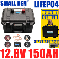 New12V 150Ah 100Ah LiFePO4 Battery Pack 12.8v a cells 1200w outdoors motor camping portable with rechargeable battery duty-free