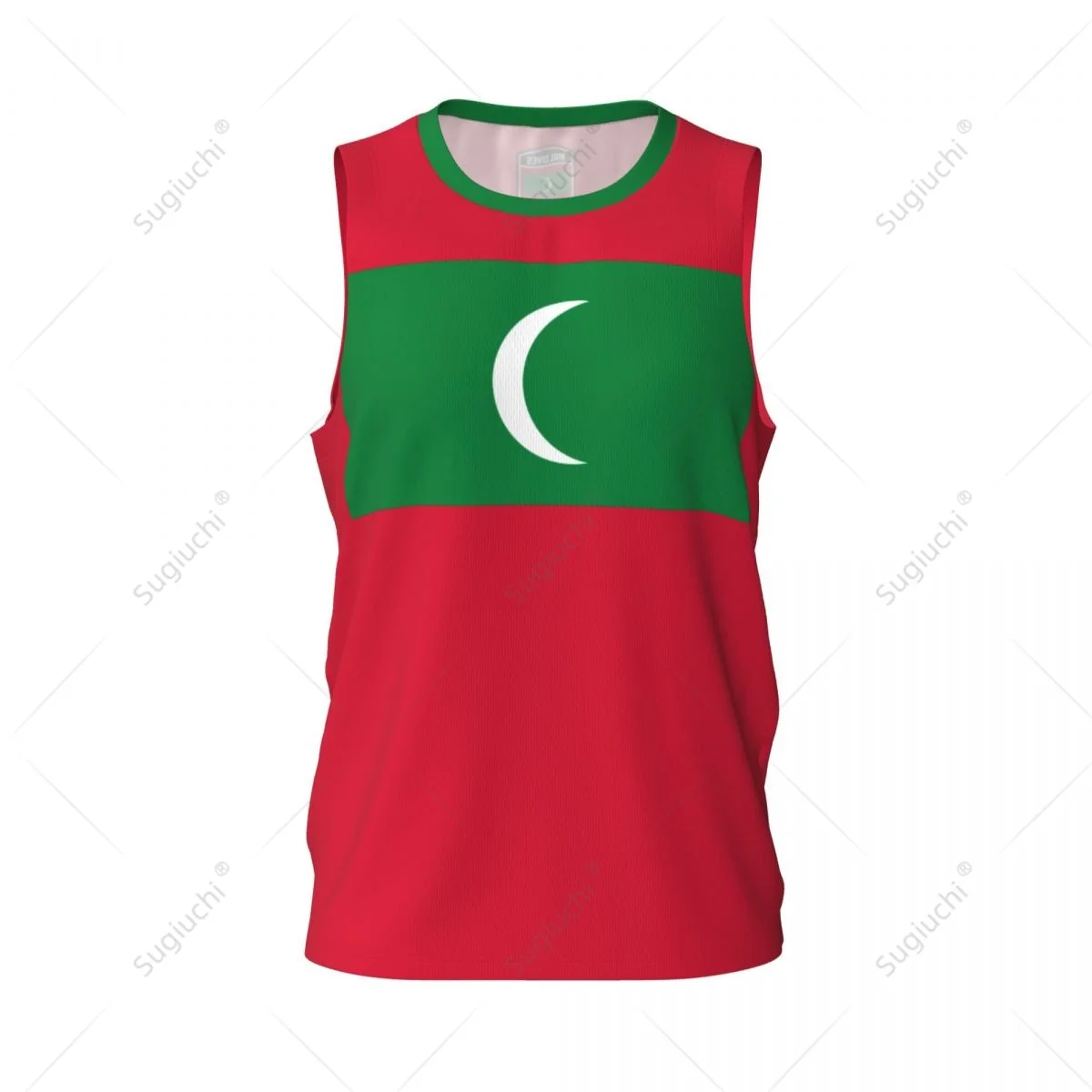 Maldives Flag Men Basketball Sports Running Fitness Multifunction Sleeveless tshirt Exclusive Custom Name Nunber