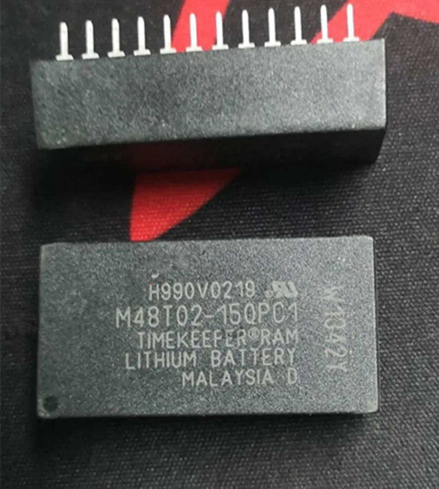 100%   New  original M48T02-150PC1 inline DIP-24 16 kbit 2KB SRAM x8 timer