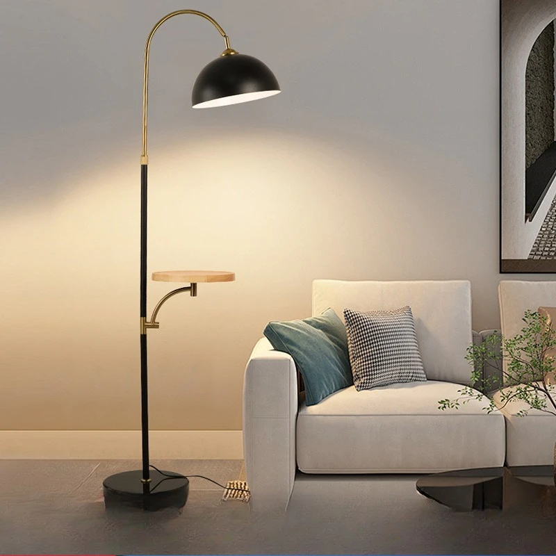 Multi-functional Storage Table LED Desk Lamp Nordic Modern Minimalist Living Room Sofa Lighting Bedroom Decoration Warm Lamps