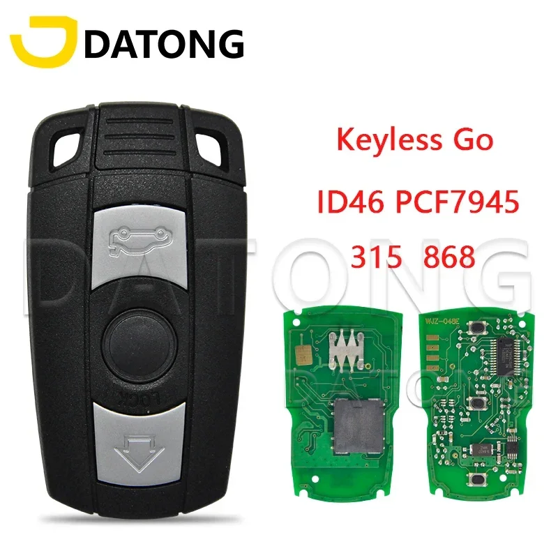 

Datong World Car Remote Key For BMW CAS3 System 3 5 X5 X6 Series ID46 Chip 315 Mhz 868MHz Keyless Entry Promixity Card