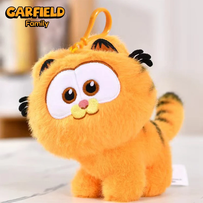 ORIGINAL Garfield Kawaii Weiche Plüsch Spielzeug Schlüsselbund Nette Katzen Anime Kuscheltiere Peluche Puppe Anhänger Geburtstage Geschenke Für Kinder
