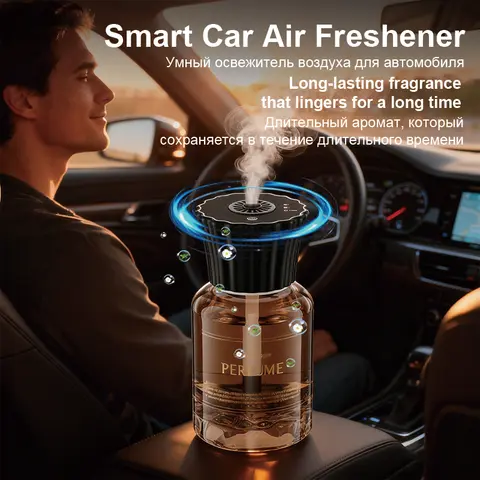 Smart Car Aromatherapy Diffuser AI Sensing Auto Start Stop Spray Home Car Use Timer Air Freshener Starry Night Light Home Hotel