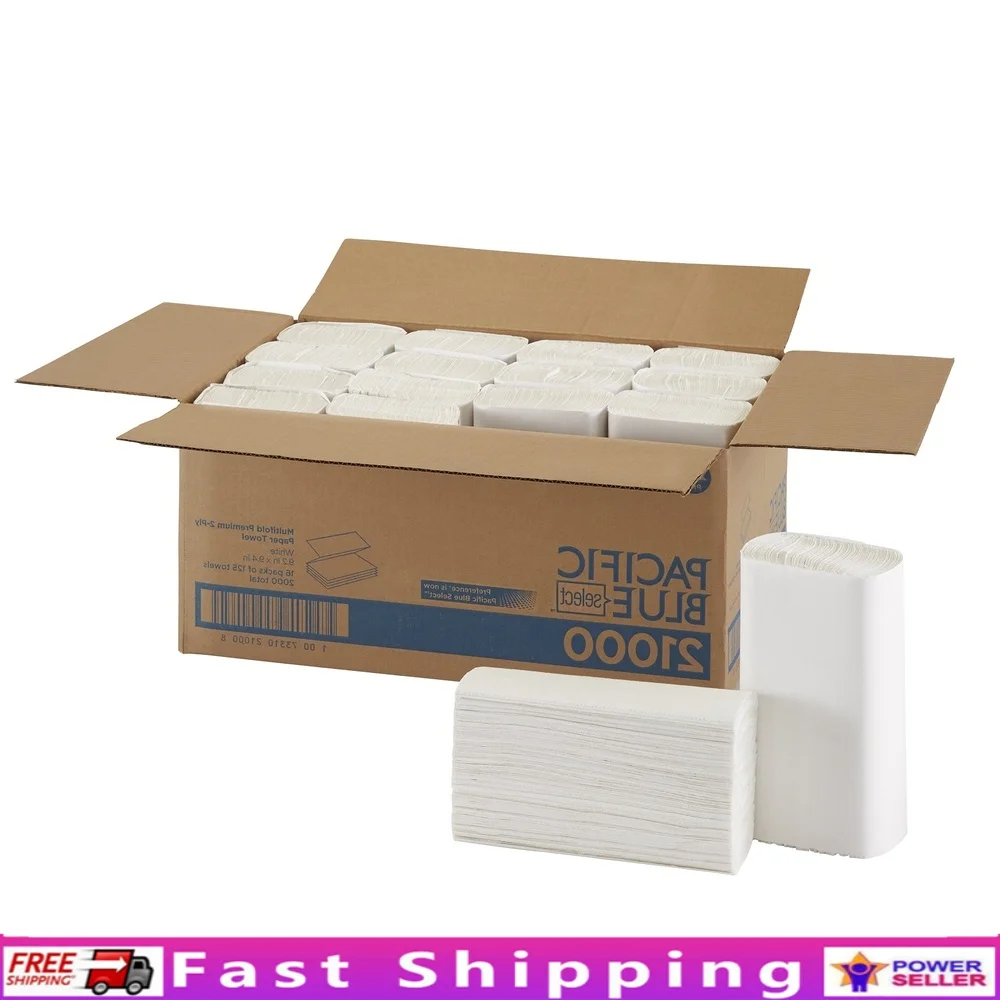 

Многослойные бумажные полотенца Мягкие впитывающие 2-слойные коммерческие полотенца для рук с тиснением в виде сот 125 листов 16 упаковок Идеальные отели