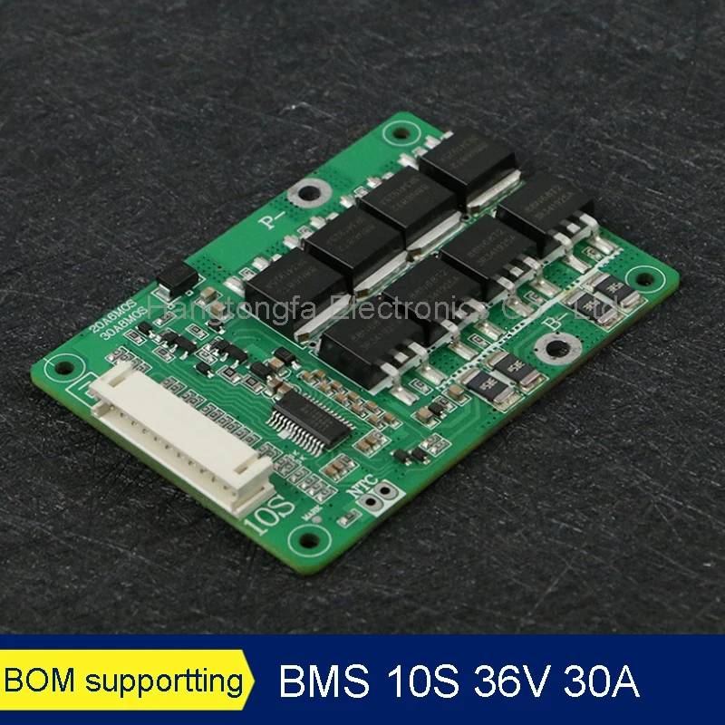 BMS 10S 36V 30A PCM PCB For 3.7V Lithium ion 18650 Battery Pack with Balance Function For E-bicycle Scooter Charging