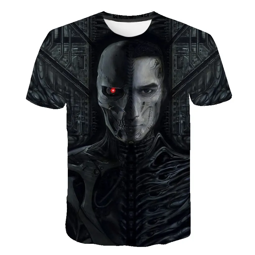 New Terminator 3D Print T-Shirt Streetwear Men Women Fashion Oversized Short Sleeve T Shirt Harajuku Kids Tees Tops Man Clothing