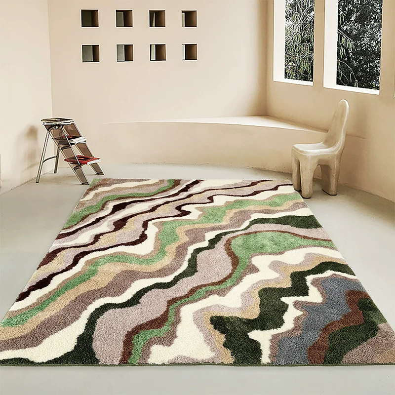 

Beach Waves Carpet For Bedroom Home Sofa Table Living Room Rug Creative Design Tufted Floor Mat Kids Room Crawling Tatami