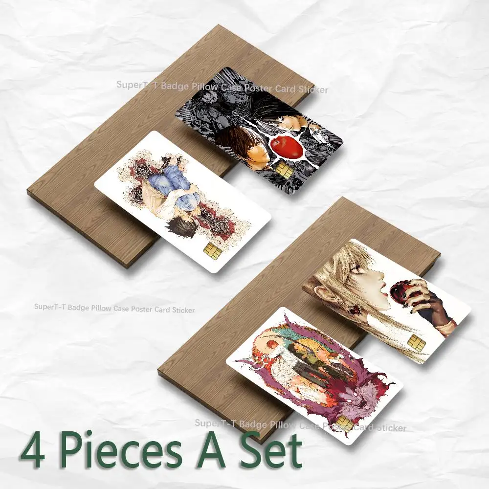 D-Death Note L Misa Credit Card Skin Stickers for VISA JCB Mastercard and Other IC Bank Card Decoration Protect