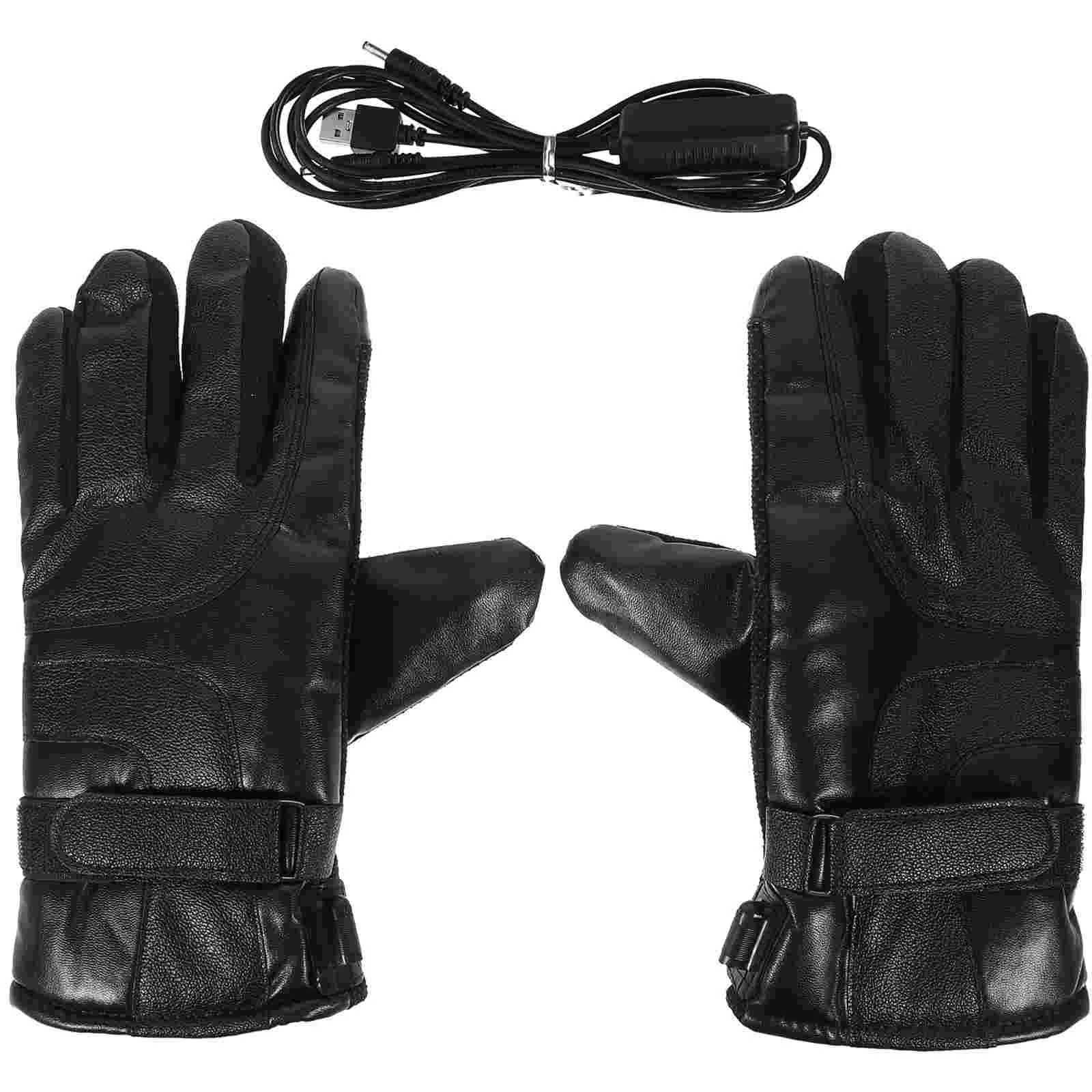 

1 Pair Keeping Warm Gloves Riding Gloves Electric Heating Windproof Gloves Winter Cycling Gloves Windproof Riding Gloves