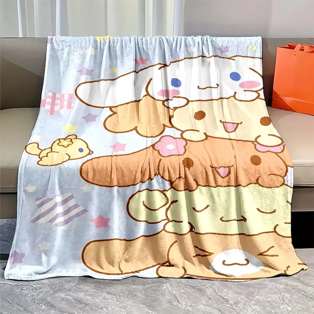 Cinnamoroll Cartoon Blanket Kawaii Kt Cat Home Textile Flannel Soft Warm Throw Blanket Bedding Sofa Cover for Girls Gift