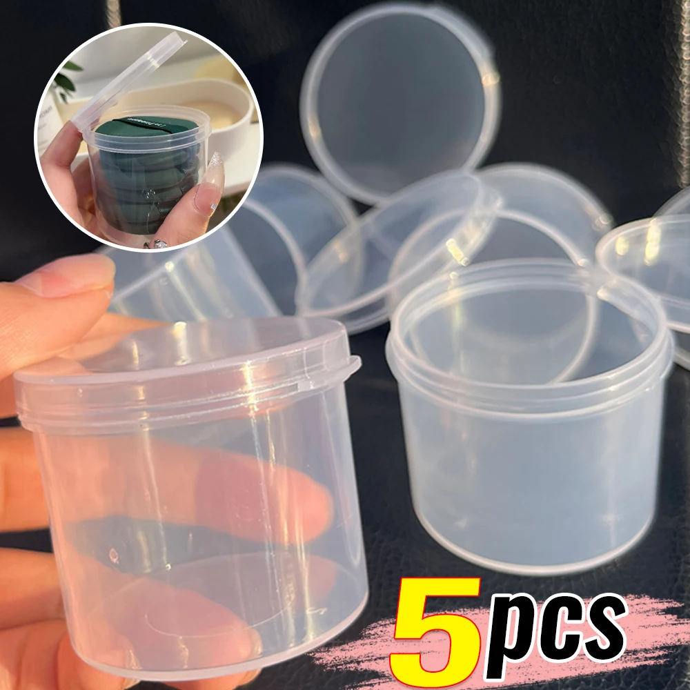 5/2/1 szt. Przezroczyste Plastikowe Pudełko Etui Przenośne Podróżne Kosmetyczki na Gąbki i Puszki Wodoodporne Pyłoszczelne Pudełka do Przechowywania