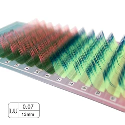 Iguionssカラフル個人まつげl lu m/lc ldカールまつげエクステンションミンクソフトfasleまつげメイクアップ用品楕円