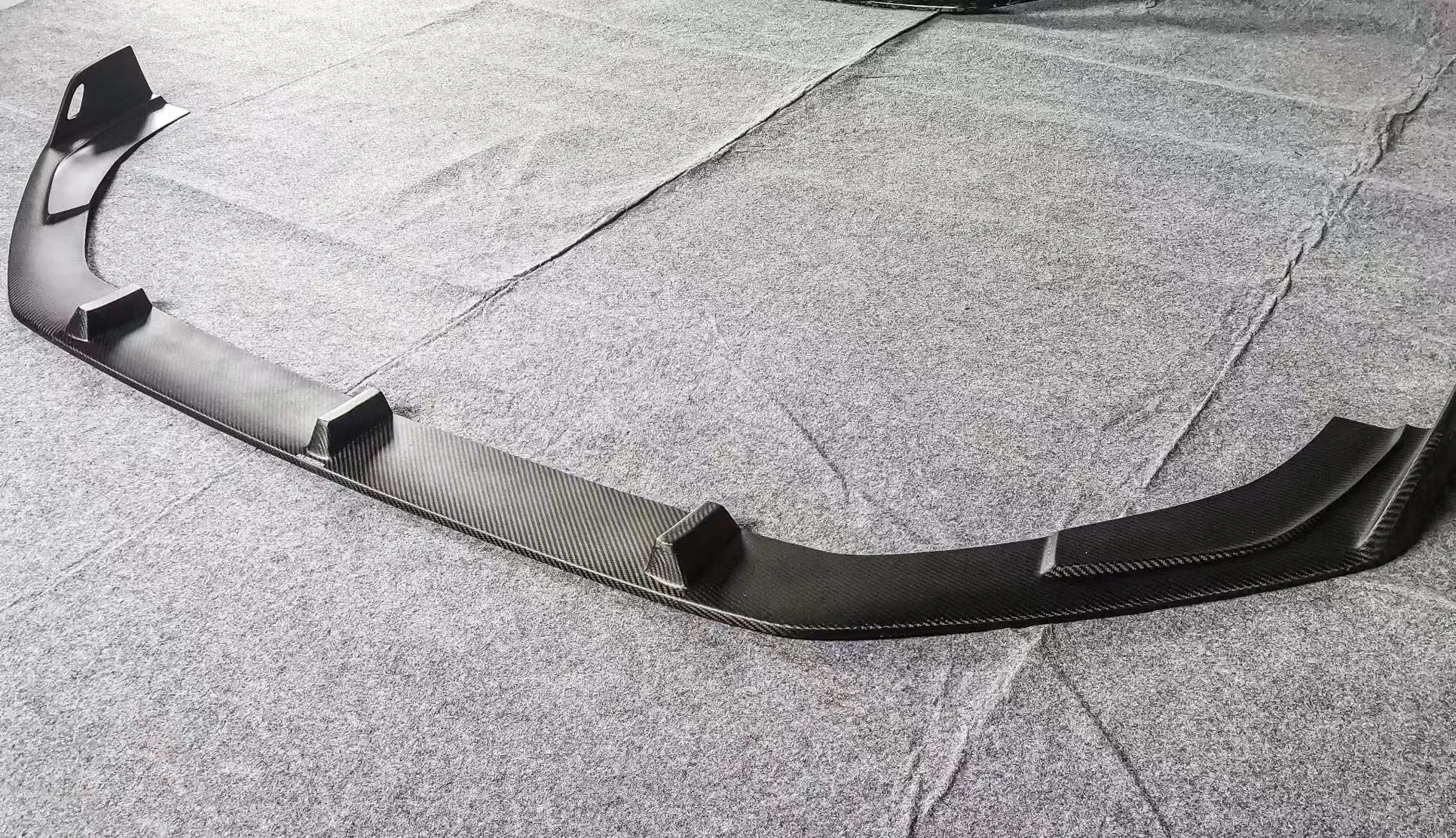 Yaochi جديد لـ Audi RS4 B9.5 مصد الشفة الأمامية من ألياف الكربون مع فتحات العادم الترباس على الإعداد العالمي 2017-2024 #3