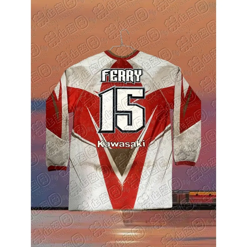 

2026 Latest Kawasaki Off Road Motorcycle Long Sleeve Top Quick Dry Breathable Clothing for Mountain Bike and Downhill Racing