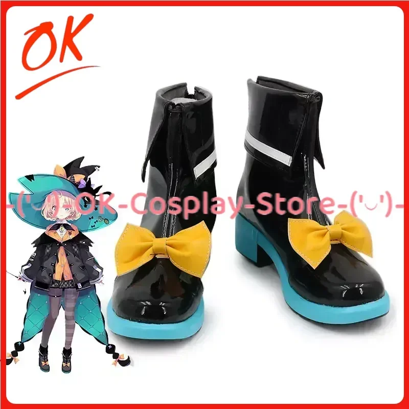 [Customized Size] NIJISANJI Millie Parfait Cosplay Shoes VTuber Roleplay Costume Prop Halloween Carnival Party Boots PU Leather