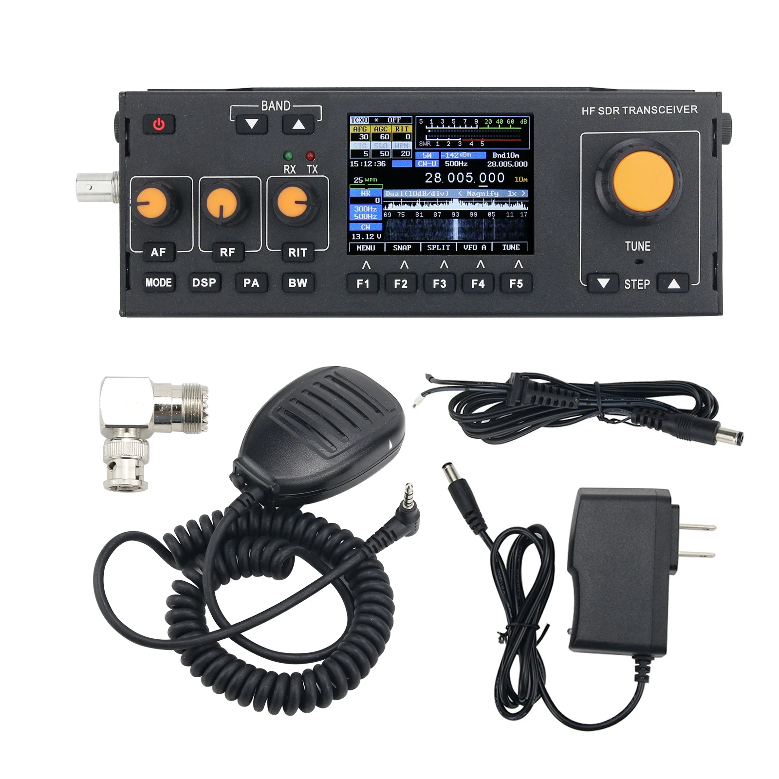 

BS188 15W HF SDR Transceiver MCHF-QRP Transceiver Amateur Shortwave Radio with Handheld Mic Charger