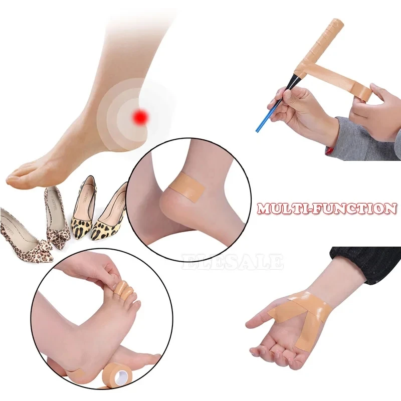1-Roll 2.5cm*5m Wear-Resistant Elastic Waterproof Foam Tape Bandage Sticker Wound Dressing Sports Sprain Treatment First Aid Kit