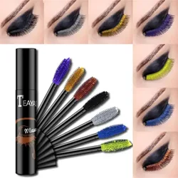 Professional  Color Mascara Makeup Waterproof Fast Dry Eyelashes Curling Lengthening Makeup Eye Lashes Blue Brown Mascara