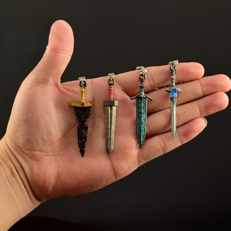 6cm Elden Damasco gran espada armas modelo juego periféricos llavero Raz Li Hui espadas de piedra colgante artesanía ornamento niño regalo